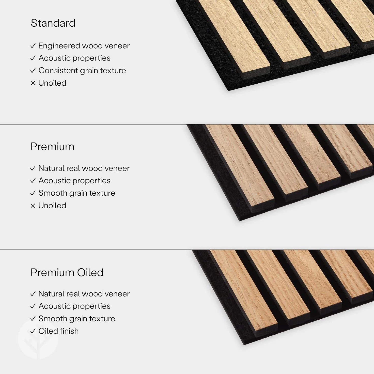 Acupanel Natural Oak Slat Panels