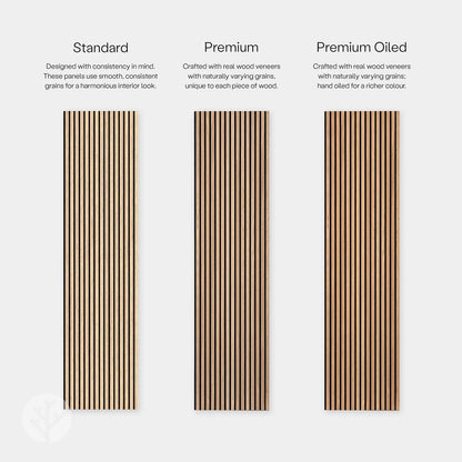 Acupanel Natural Oak Slat Panels