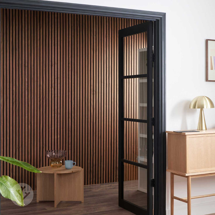 Natural Walnut Acoustic Slat Wood Wall Panels | WVH® – WVH® Australia
