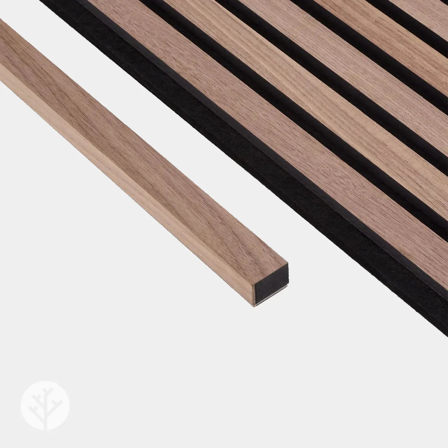 WVH® Australia Acoustic Slat Wood Wall Panels Acupanel - Walnut Wood Wall Panel End Piece Trim